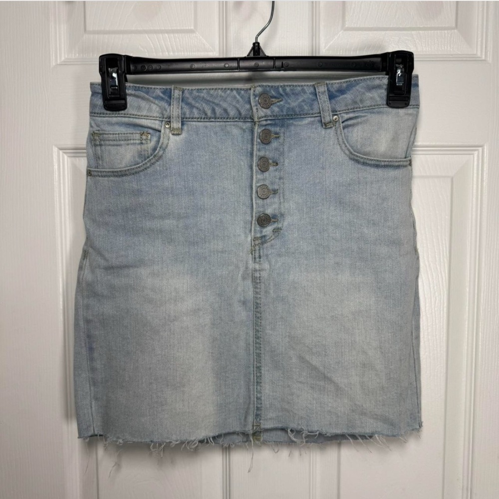 Refuge Light Blue‎ Denim Skirt